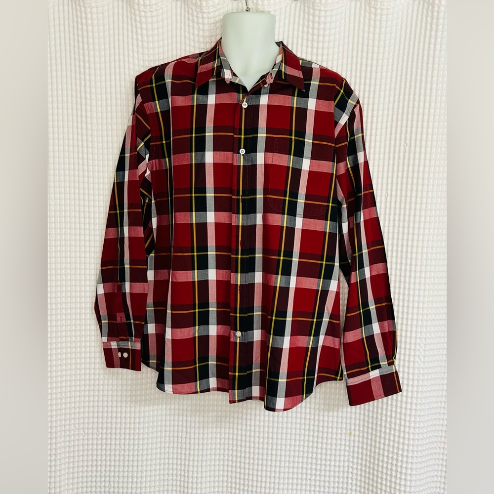 Saddlebred Classic Red and Blue Plaid Shirt